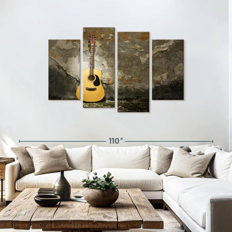 Guitare acoustique Abarca Grunge, H 48 po x l 75 po