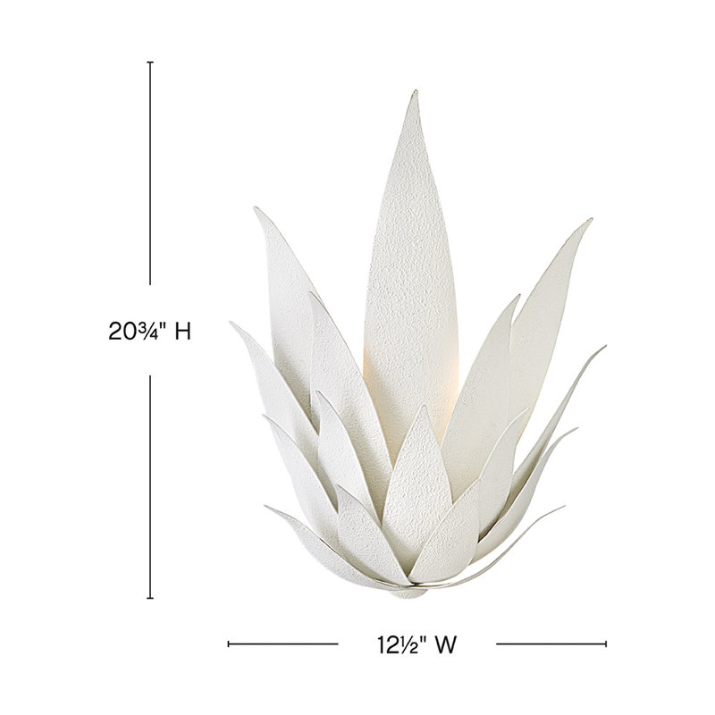Agave 2 - Light Sconce, White