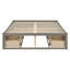 Lit plateforme double avec 6 tiroirs de rangement, gris antique-848915030-848915028