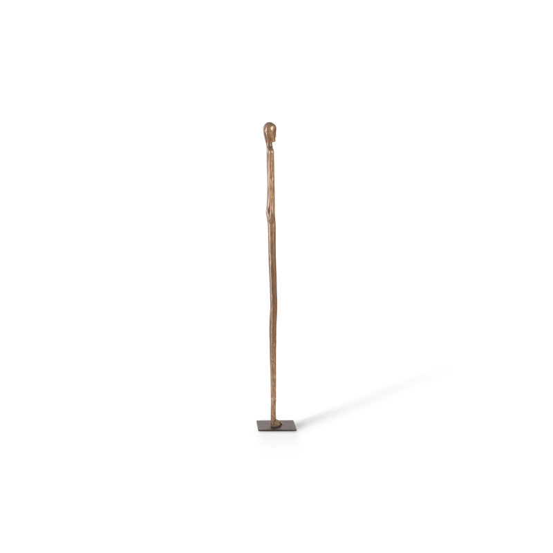 Tall Polished Bronze Contemporary Metal Statue
