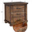 Table de chevet à 3 tiroirs Rustic Farmhouse | Table d'appoint de chambre à coucher avec rangement