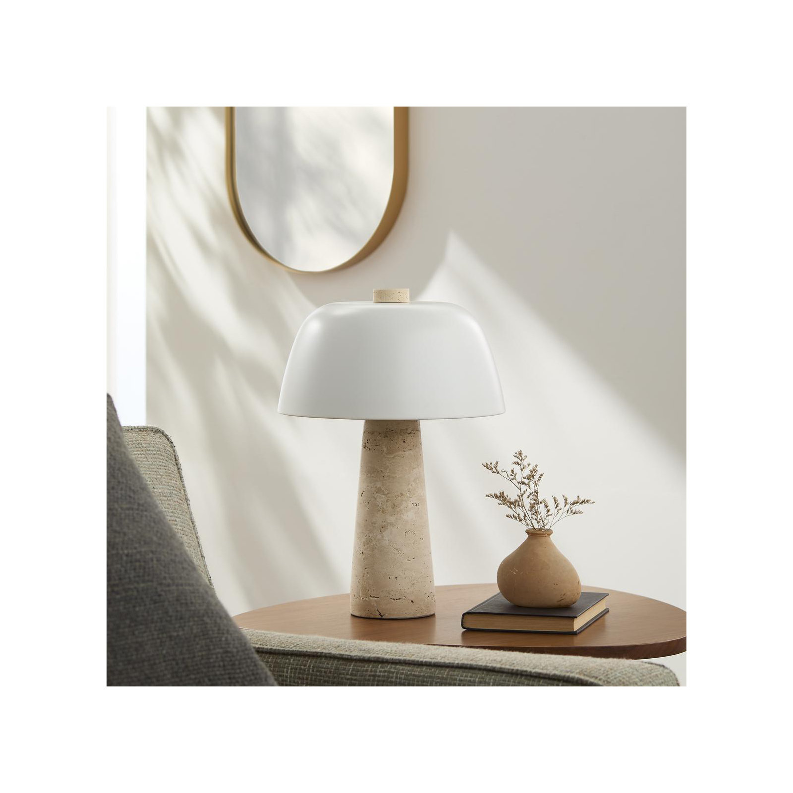 Maia Accent Table Lamp, 16.1" H x 11.4" W x 11.4" D, White