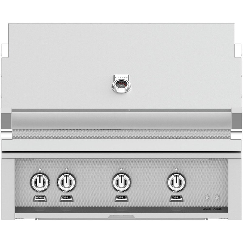 36" Built-In Grill, 3 Trellis Burners, Rotisserie, Natural Gas