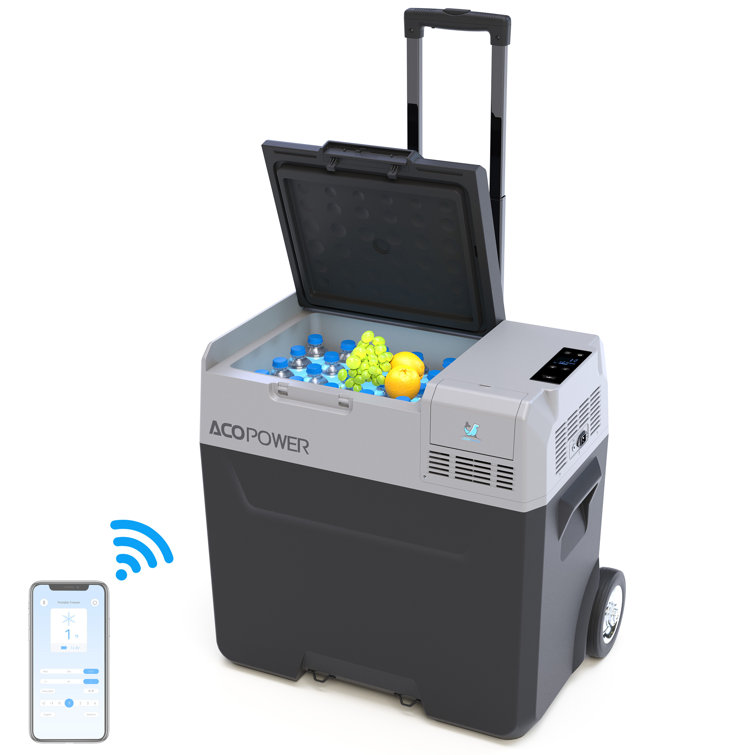 52Qt 12V Car Freezer with APP Control, Portable Cooler Refrigerator(without Battery)