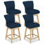 Tabouret de bar et de comptoir pivotant en bois massif Malakeh (ensemble de 1/2/4)-1275975636-1276884711-1275975469
