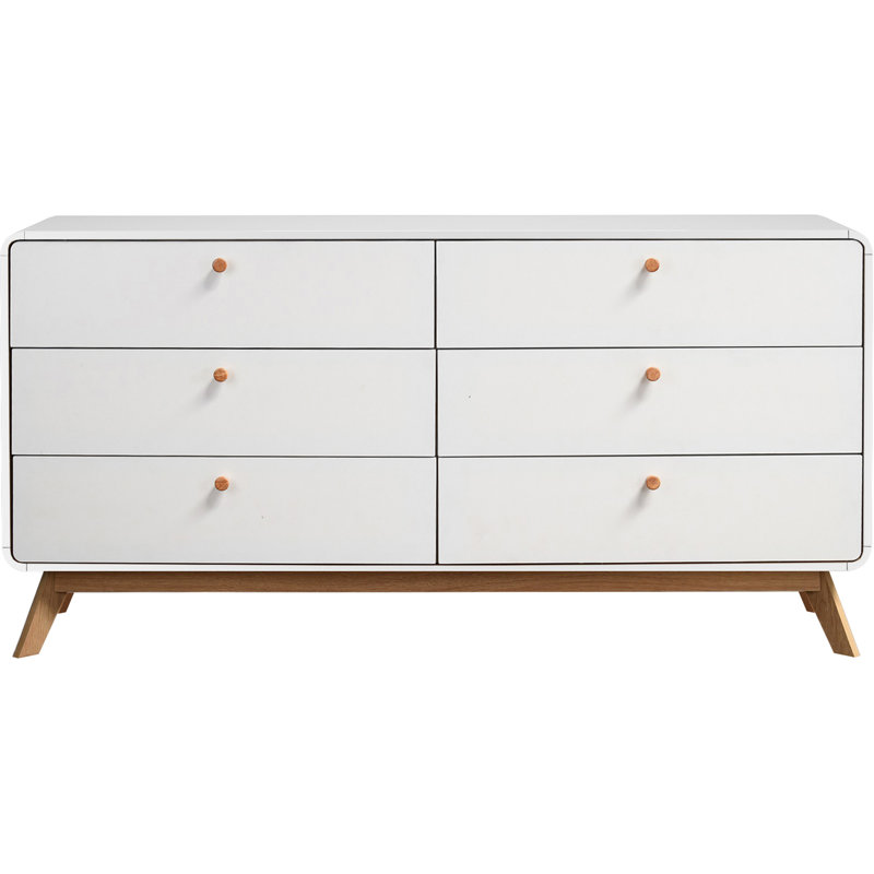 Allensby 150cm W 6 - Drawer Chest of Drawers, White