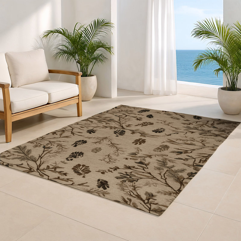 Tapis intérieur et extérieur gris Nature, Rectangulaire 2 pi x 3 pi