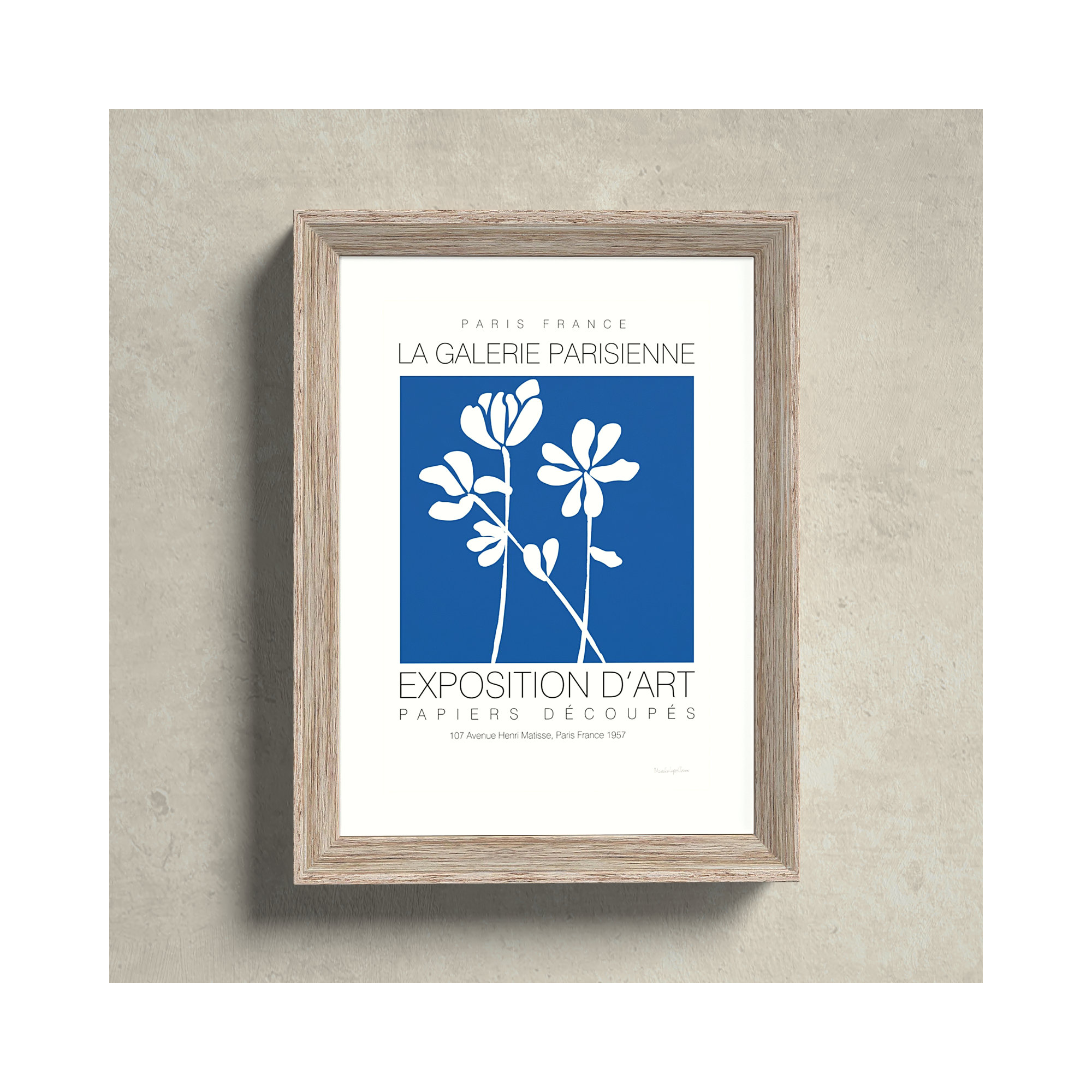 Fleurs De Matisse by Mercedes Lopez Charro, 10" W x 13" H, White