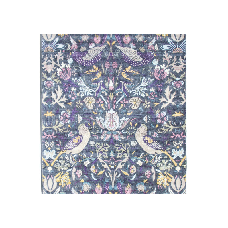 Tapis gris rembourré antidérapant de qualité supérieure, Rectangulaire 3 pi x 5 pi