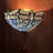 Simonson Tiffany Wall Sconces Blue Stained Glass Dragonfly Half Moon LED Bulb Included 12"W*6"D*7"H-1931551571