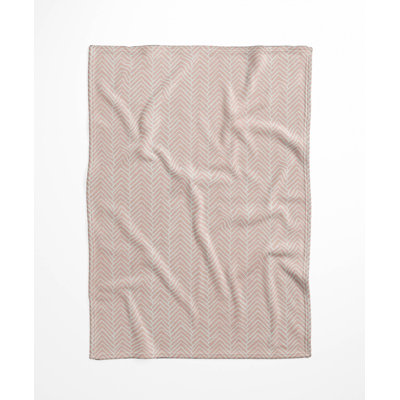 Chevron Block Velveteen Fleece Blanket