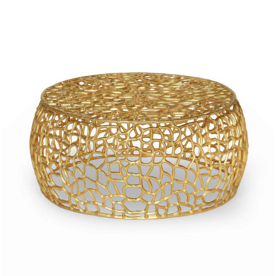 MESH Round Coffee Table Living Room Table Modern Coffee Table Gold Coffee Table Circle Coffee Table