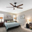 48 In Intergrated LED Ceiling Fan Lighting With Brown Wood Grain ABS Blade