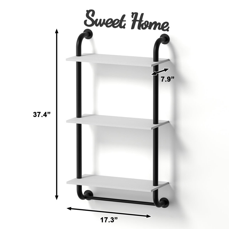 Teter 3 Piece Floating Shelf, White
