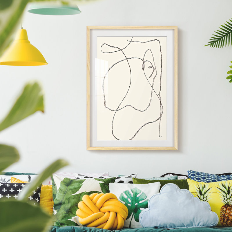 «Ethereal Umber I», peinture encadrée sur papier, Naturel