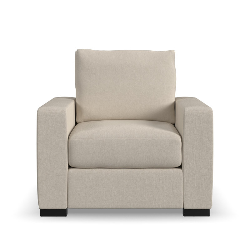 Oliver Chair And Ottoman, Beige