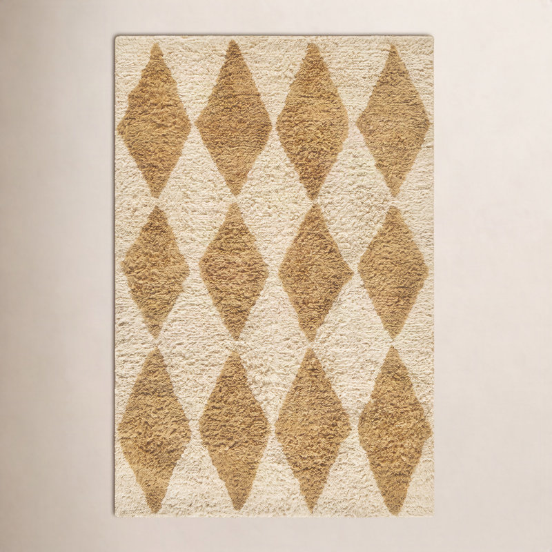 Anemone Diamond Wool Shag, Rectangle 8' x 10'