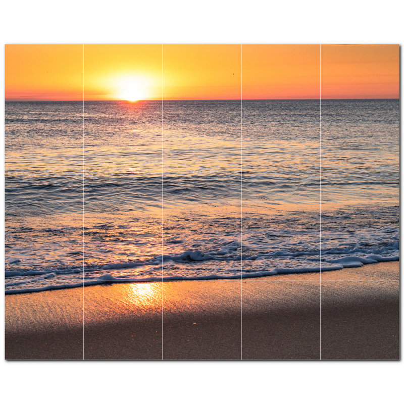 Murale décorative en céramique 8 po x 8 po Sunset