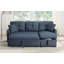Canapé modulaire 76,5 po en mélange de lin avec lit escamotable et rangement pour chaise longue-873278318
