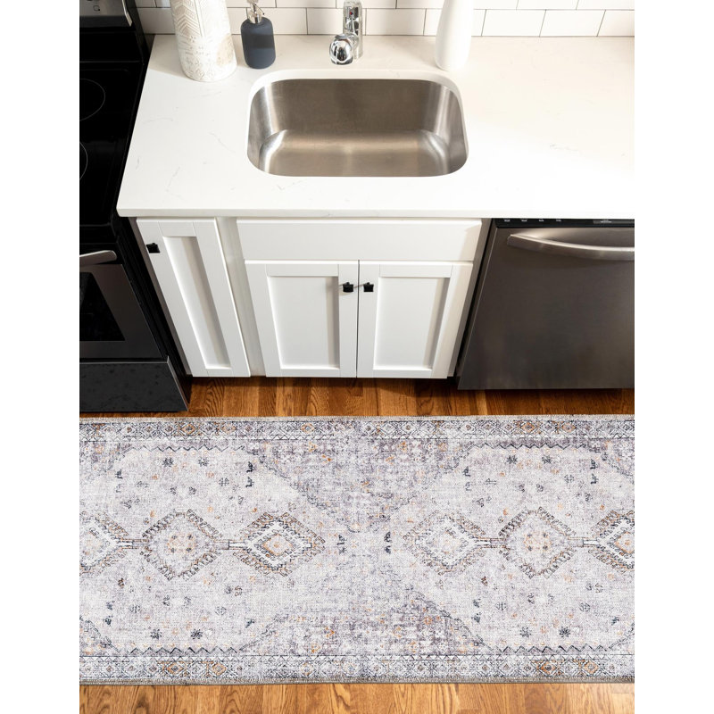 Tapis Akash Thorine, Tapis de couloir 2 pi 7 po x 10 pi, Beige