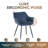Haglund Leather Dining Chair with Powder-Coated Iron Legs Accent Side Chair Foam Padded Seat Versatile Kitchen Chair for Modern Home and Kitchen-123386569-68459895