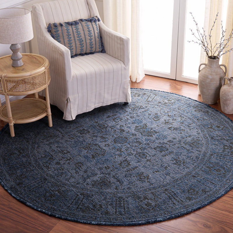 Tapis oriental rétro Performance Overdye 810, Rond 6 pi 7 po