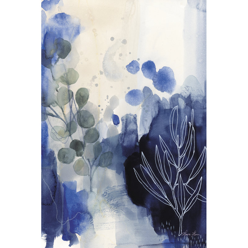 «Midnight Garden» par Laura Horn - peinture, Imprimé à cadre argenté, Oui, H 36 po x l 24 po