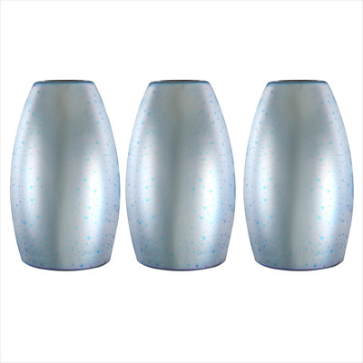 3 Pack 7.64 in. Fireworks Effect Art Glass Globe Pendant Shade