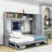 Tandie Wood Murphy Bed with Shelves and 2 Drawers-1368029707-1368029704