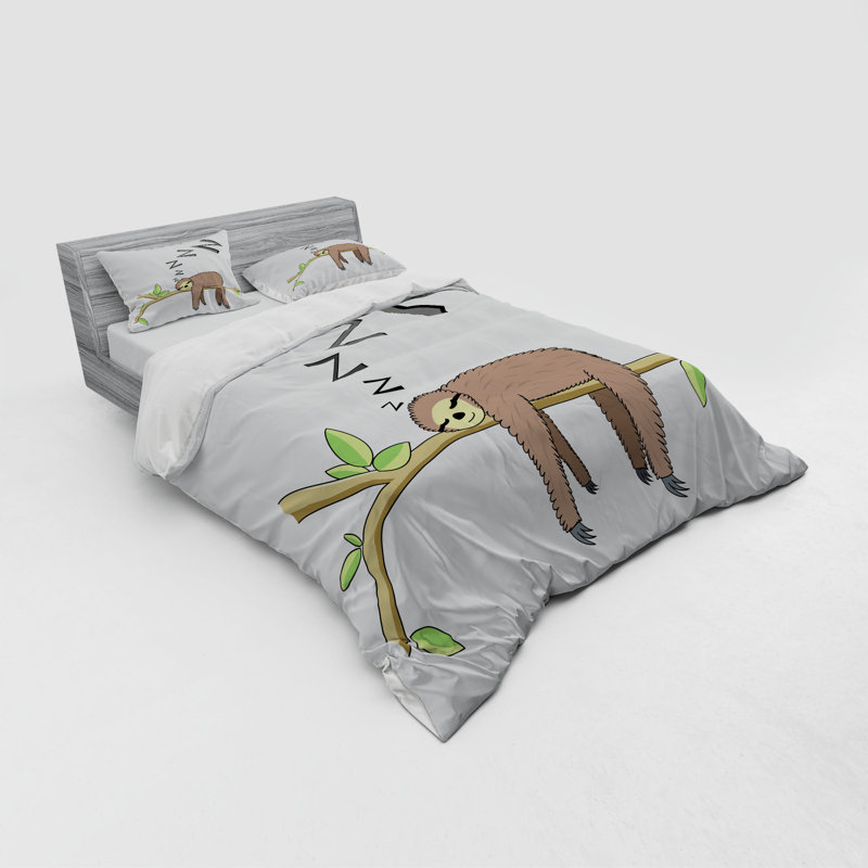 Ensemble de housse de couette 4 pièces Sloth Brown