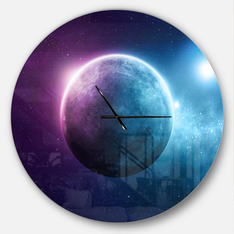 Deep Space Planet - Modern wall clock, Oversized