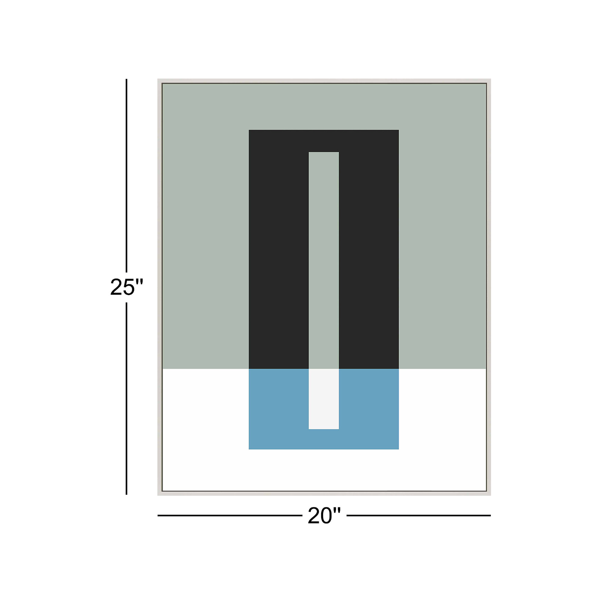 Bit Of Blue by Jacques Pilon, 25" H x 20" W, White Framed Canvas