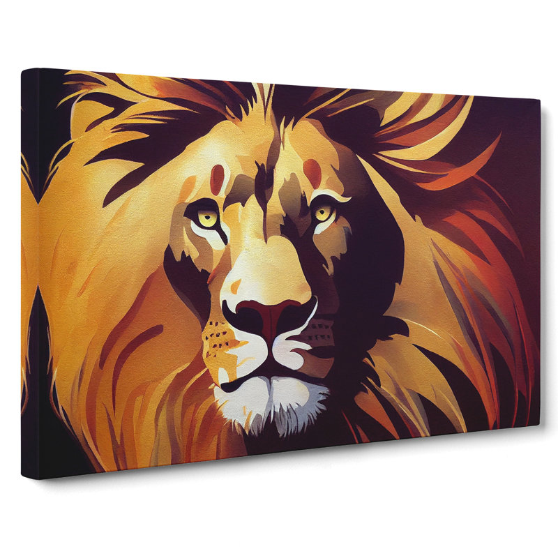 Unbelievable Lion - Wrapped Canvas, 50cm H x 76cm W x 3cm D