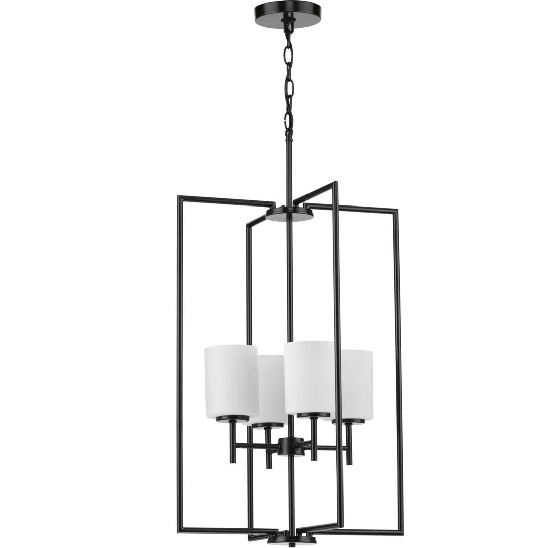Steelville 4 - Light Dimmable Square / Rectangle Chandelier Ebern Designs