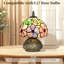 Tiffany-Style Multi-Coloured Stained Glass Table Lamp, Handcrafted Bedside Lamp with Sculpted Dragonfly Base for Bedroom & Living Room, Bulb Not Included-1423024957