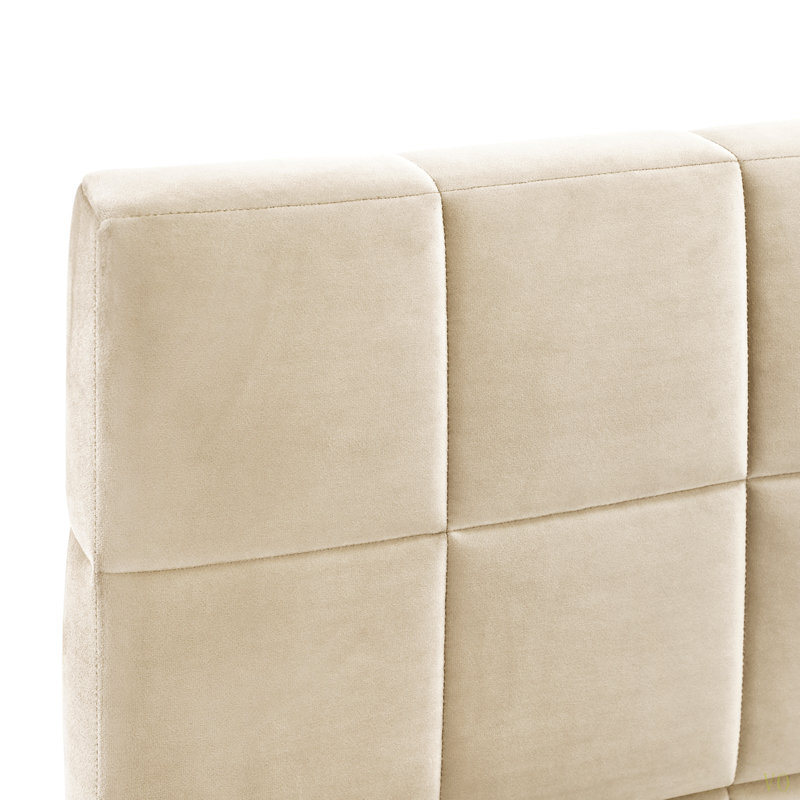 Full Size Upholstered Daybed/Sofa Bed Frame, Velvet, Beige
