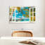 Faux fenêtre scène sur toile-1765089286