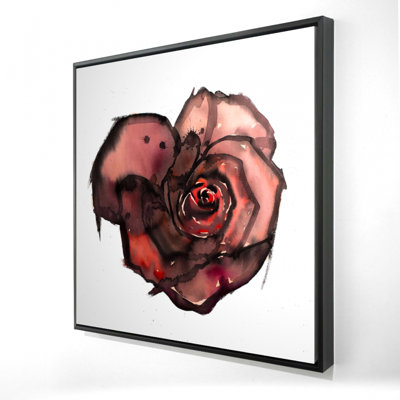 Dark Rose Print On Canvas