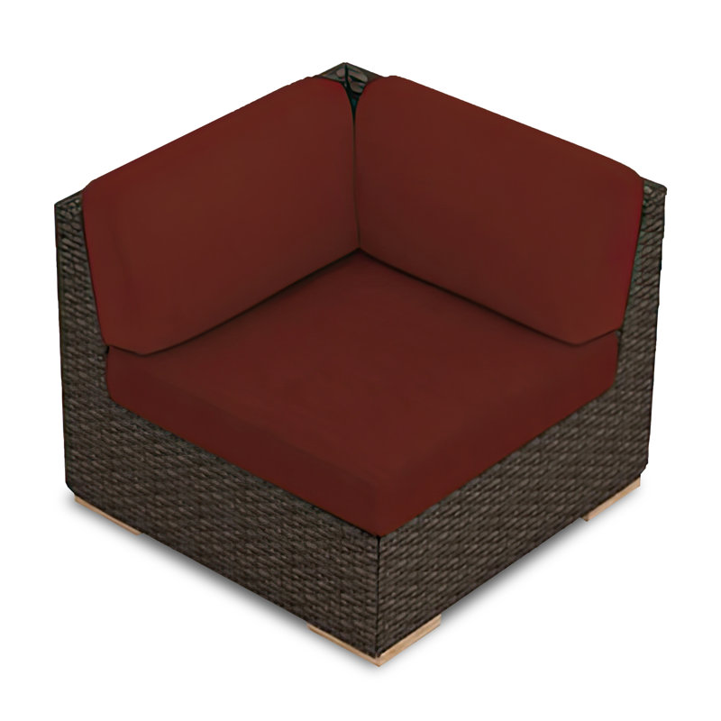 Arden Outdoor 4 - Seat Patio Sectional, Canvas Henna Sunbrella® Canvas