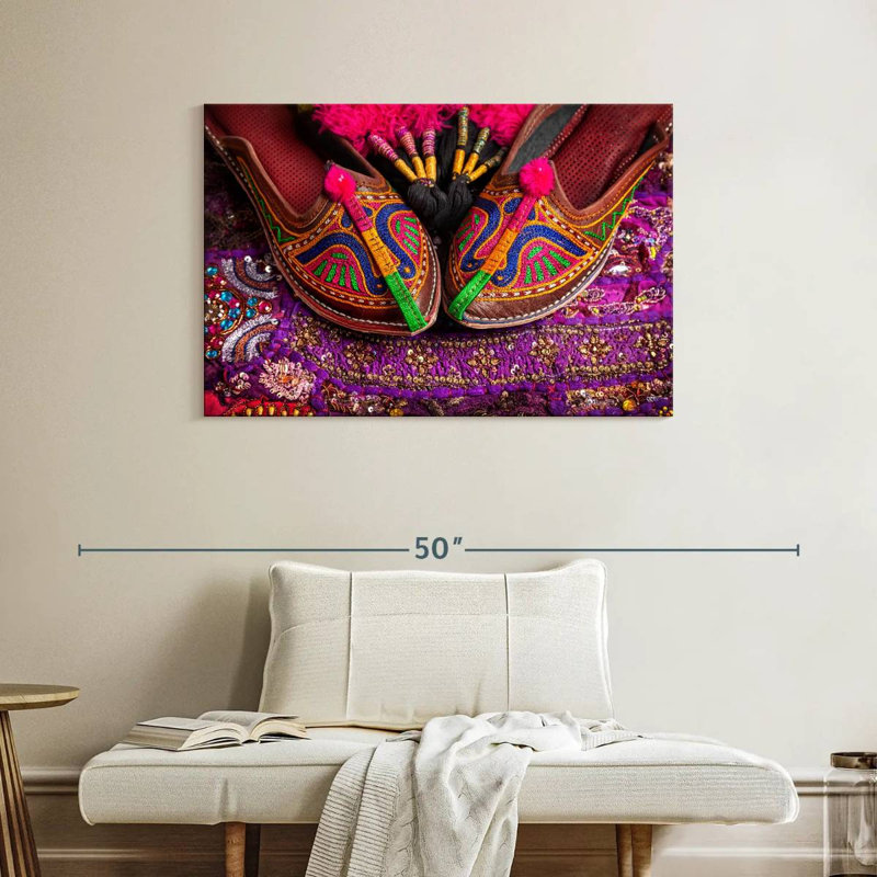 Nicci Rajasthan Shoes, 26" H x 39" W