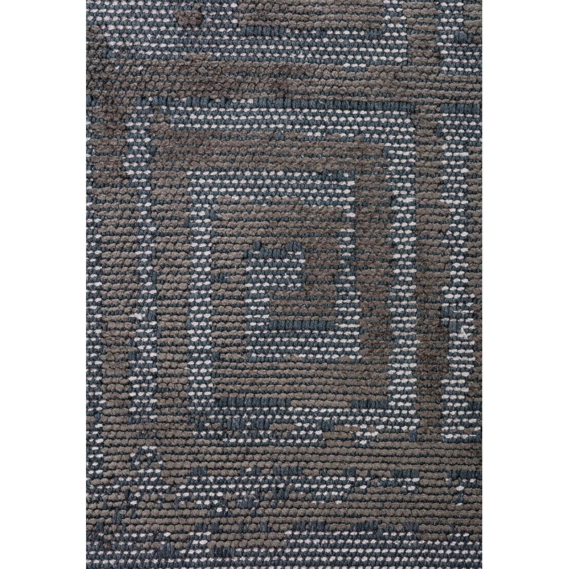Labyrinthe contemporain délavé, Rectangle 6 pi 7 po x 9 pi 10 po