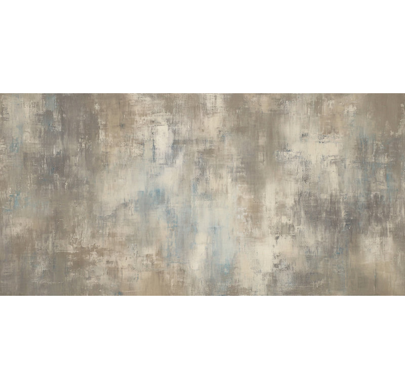 Art mural argenté sur toile patinée, L 48 po x H 24 po x P 1,5 po
