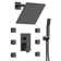 RelaxaJet 10" High-Pressure Balanced Rainfall Shower Faucet with Handheld Spray,Rough in-Valve