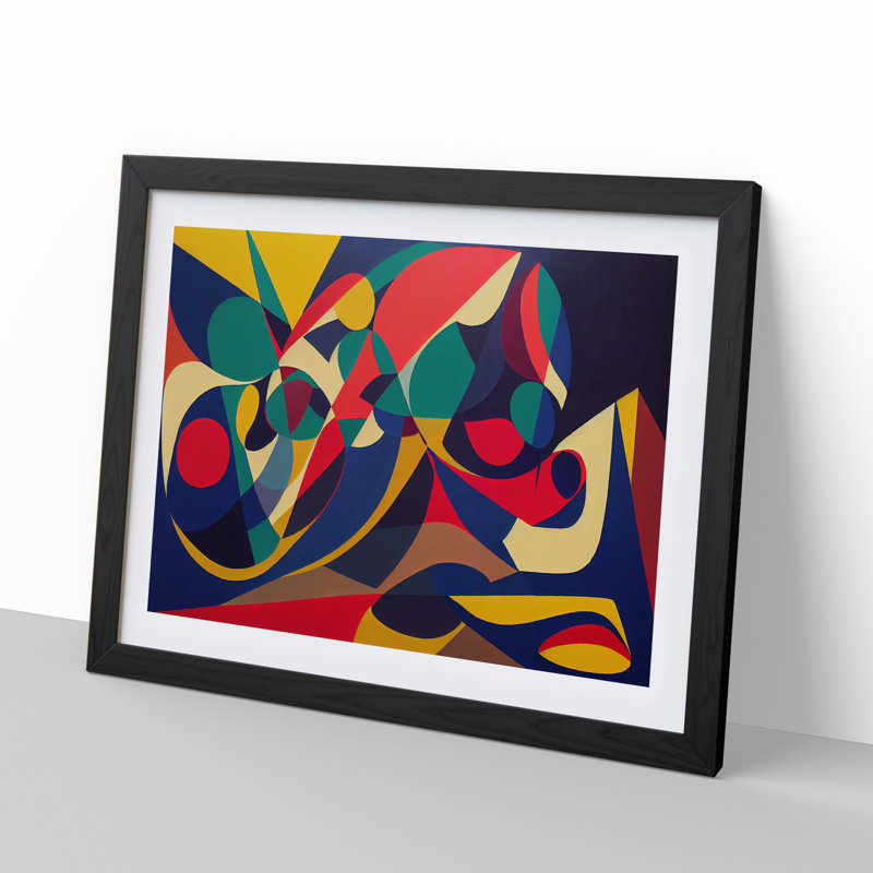 Sumptuous Abstract Art - Single Picture Frame Print, 46cm H x 64cm W x 2cm D, Black