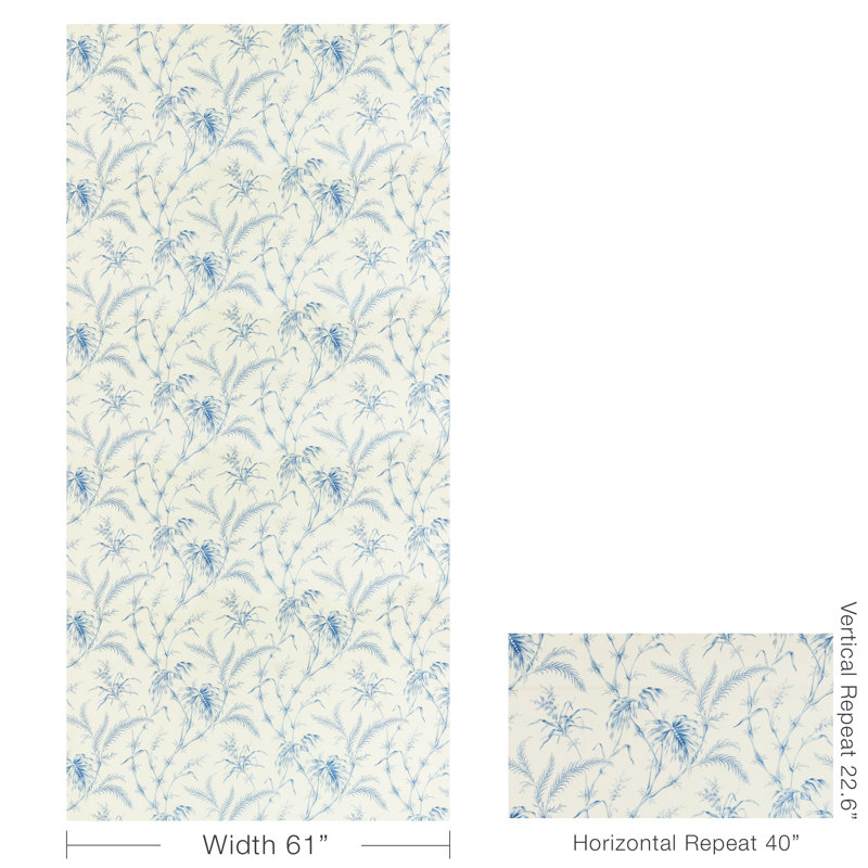 Louverne Lauziere 100% Cotton Fabric, Blue