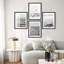 «Grayscale Beach Ocean Star Bottle Nature Wilderness Photographie Modern Decor» 4 pièces-101520079-101520077