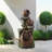 Water Fountain 3 Tier Cascading Outdoor Water Feature Decor With LED Lights For Garden Patio Home Office