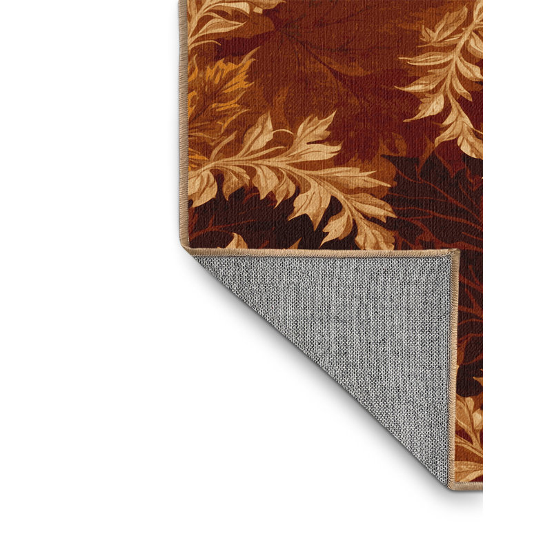 Tapis brun lavable à la machine, Rectangulaire 3 pi x 5 pi