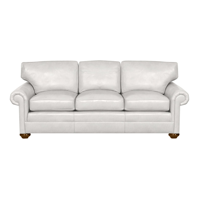 Main 85" Street Sleep Sofa, Zola Moon Dance Genuine Leather, Havana