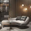 Chaise longue rembourrée légère Luxury Luxury-101447021